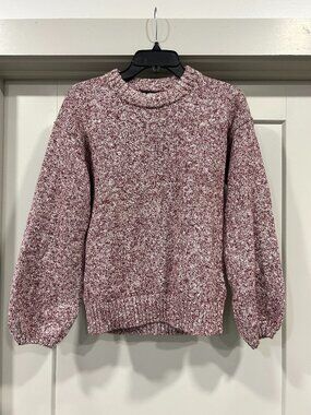 J.CREW Red and White Sweater In Small